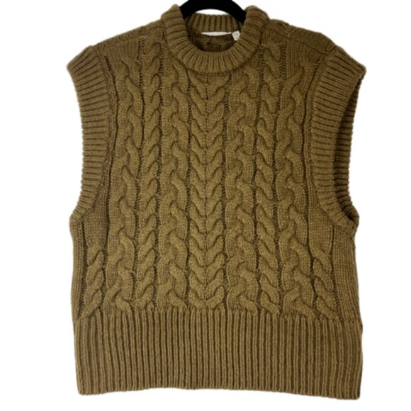 Cloth by Design Sweater Vest Womens Size S Cable-Knit Dark Academia - Picture 1 of 12